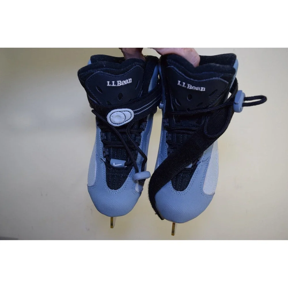 NIKE x L.L. Bean Flexposite Ice Skates Gray Blue BOYS GIRLS KIDS 1
